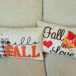 Set of 2-Fall Lumbar Pillow Covers
